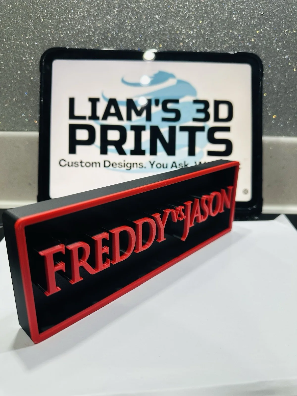 Decorative Jason Vs Freddy Jason Voorhees Freddy Krueger Logo Film Sign Display, изображение 3