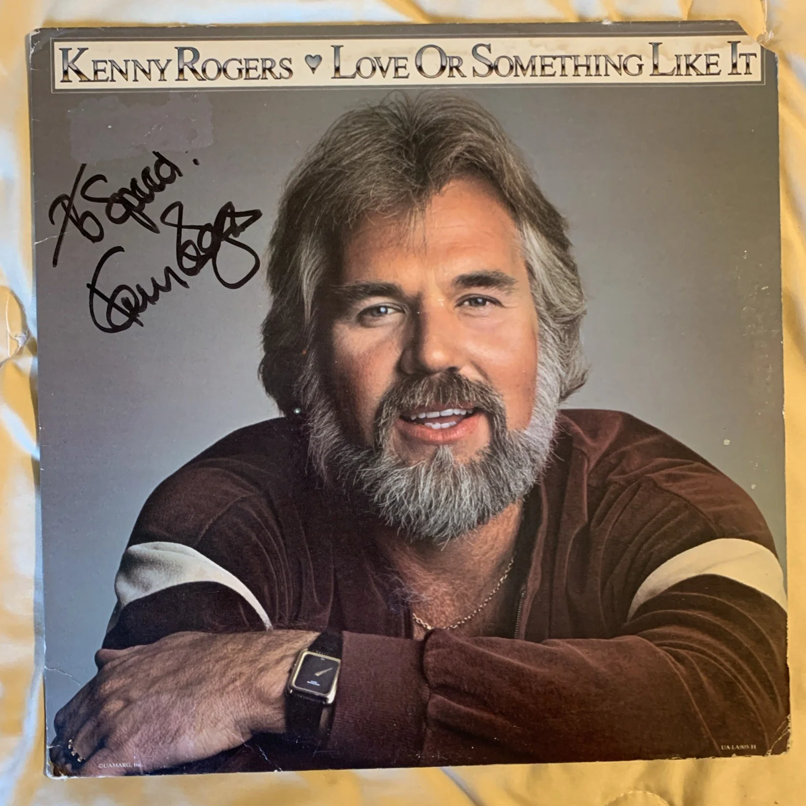 Kenny Rogers Love Or Something Like It Signed Autographed Vinyl Record Album, image 2
