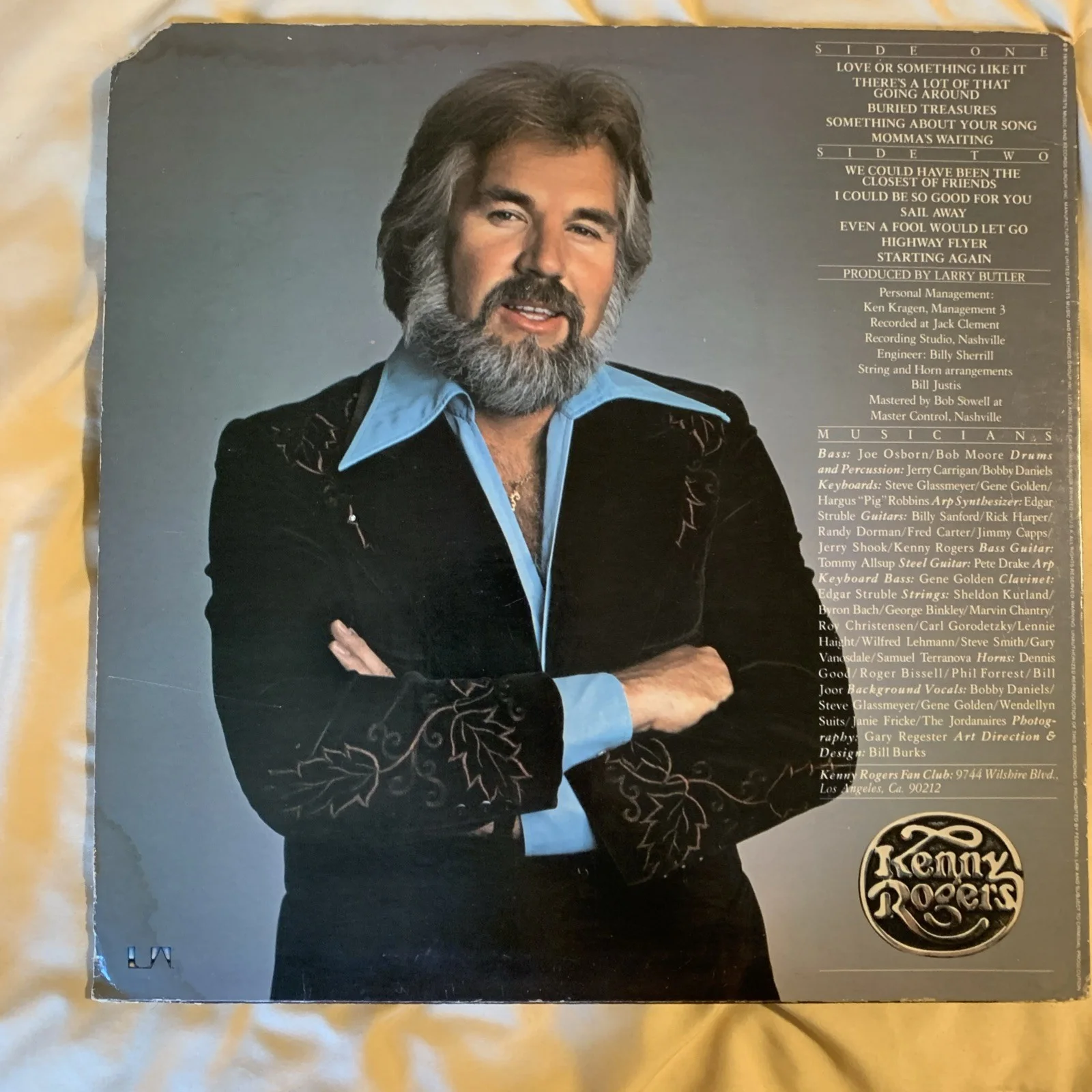 Kenny Rogers Love Or Something Like It Signed Autographed Vinyl Record Album, image 3