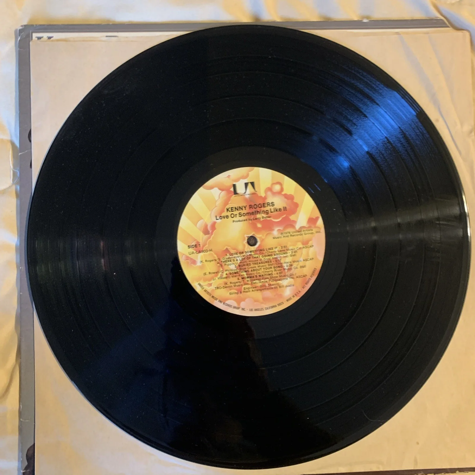 Kenny Rogers Love Or Something Like It Signed Autographed Vinyl Record Album, image 5