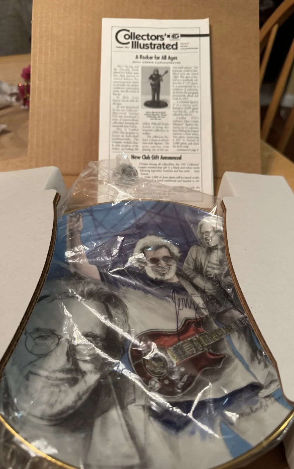 JERRY GARCIA 1997 COLLECTOR'S LEAGUE Gartlan Plate artist REMARQUED HAND DRAWN, изображение 2