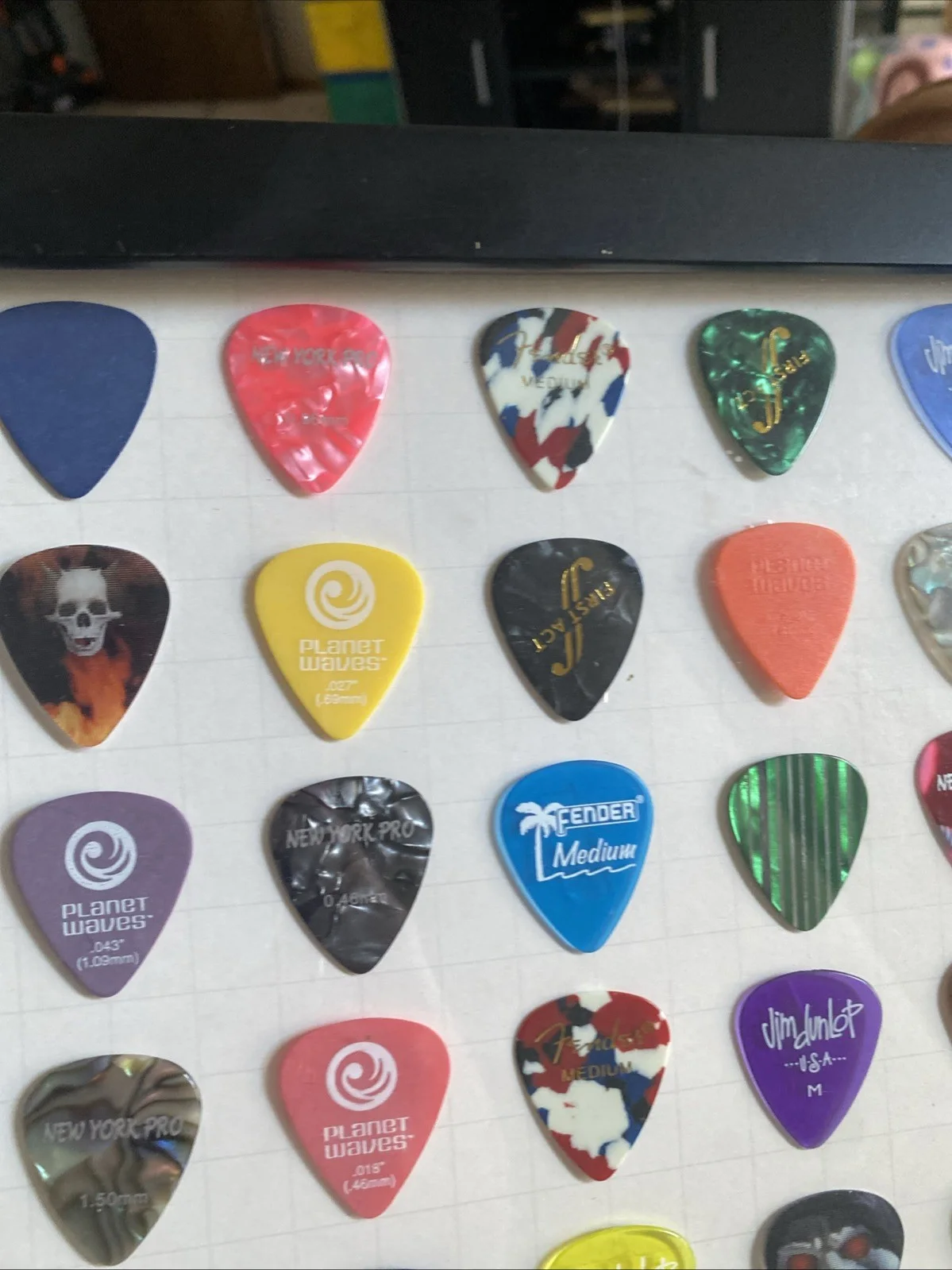 12” X 18” Black Guitar Pick Display 77 Picks- Music Instrument, image 5