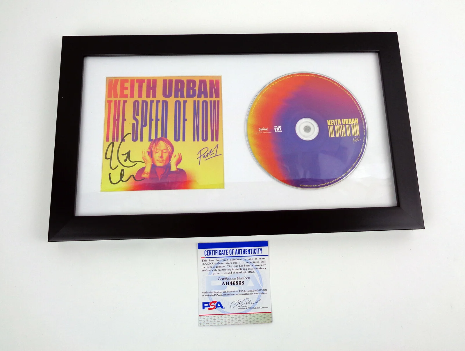 Keith Urban — Keith Urban Country Signed Autograph The Speed Of Now CD Framed PSA/DNA COA