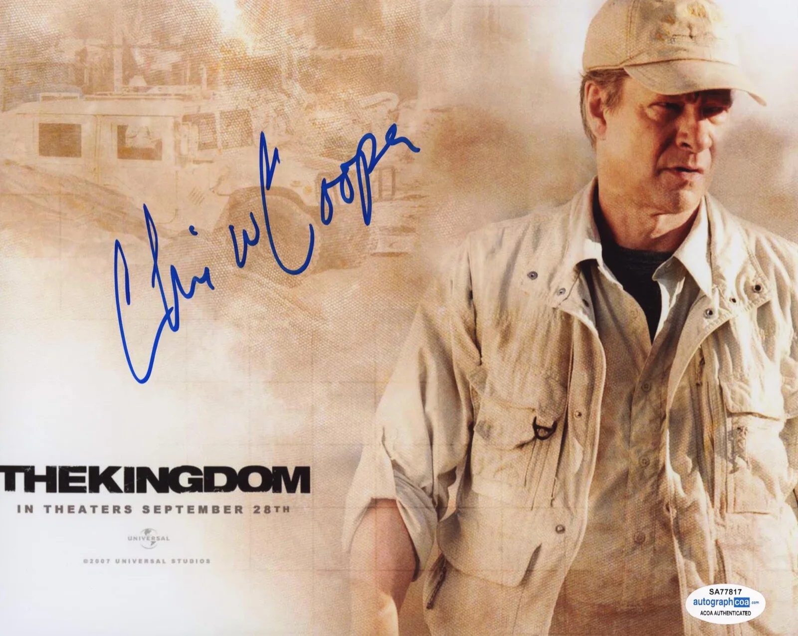 CHRIS COOPER — Chris Cooper signed "THE KINGDOM" 8X10 Photo EXACT PROOF b Autographed ACOA COA, изображение 3