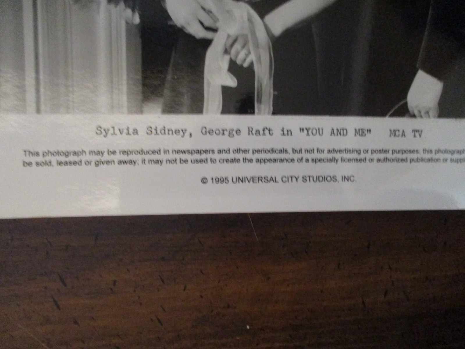 George Raft/Sylvia Sidney("YOU AND ME")1995 10 x 8 Black and White Press Photo, изображение 3