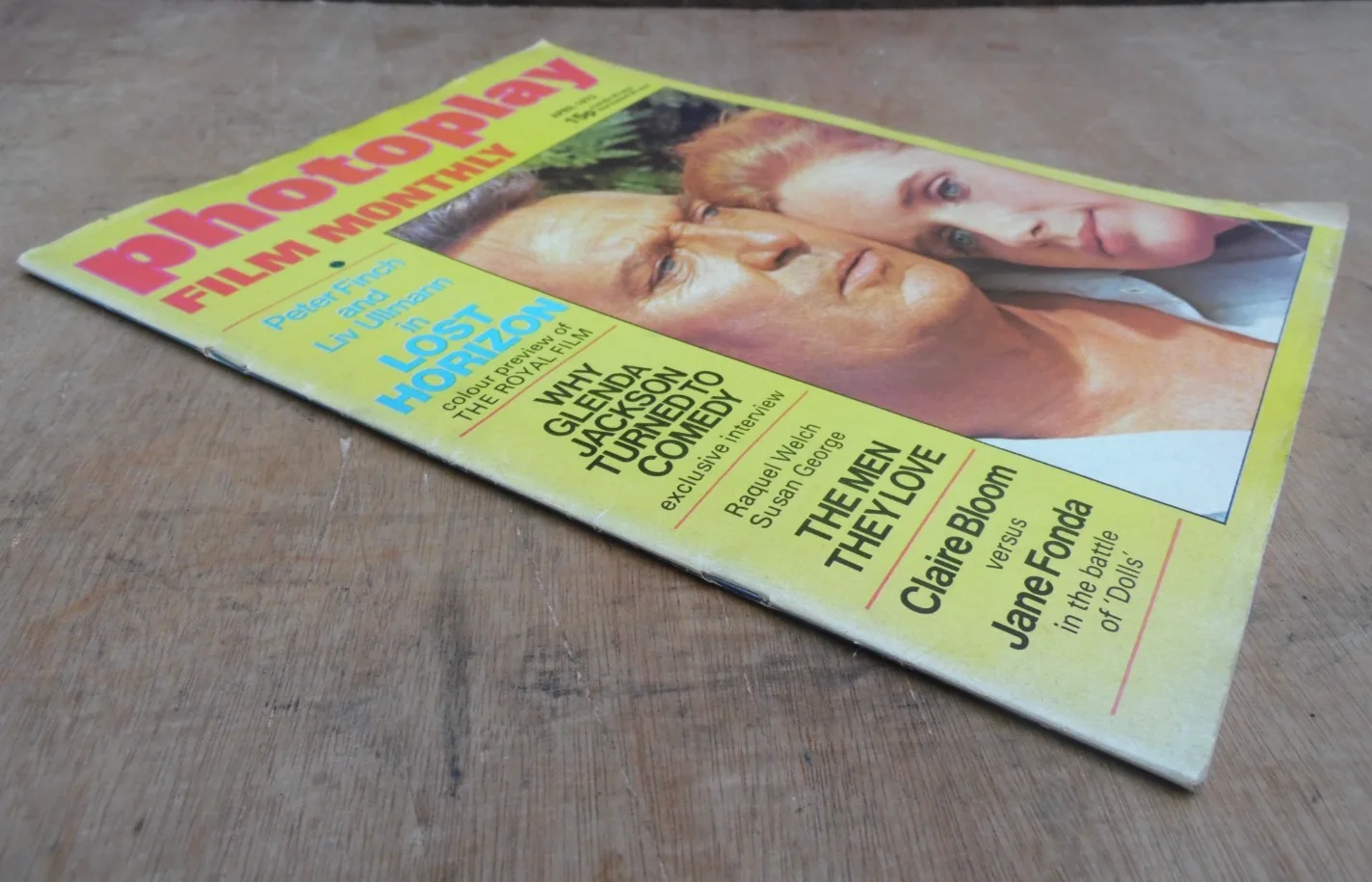 Vintage Original Photoplay Film Monthly Magazine April 1973 Peter Finch Cover, изображение 3