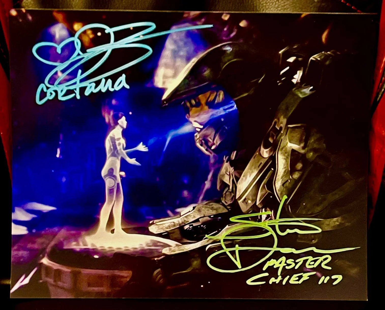 STEVE DOWNES & JEN TAYLOR — STEVE DOWNES & JEN TAYLOR Signed HALO 8X10 Photo Autograph JSA COA CERT