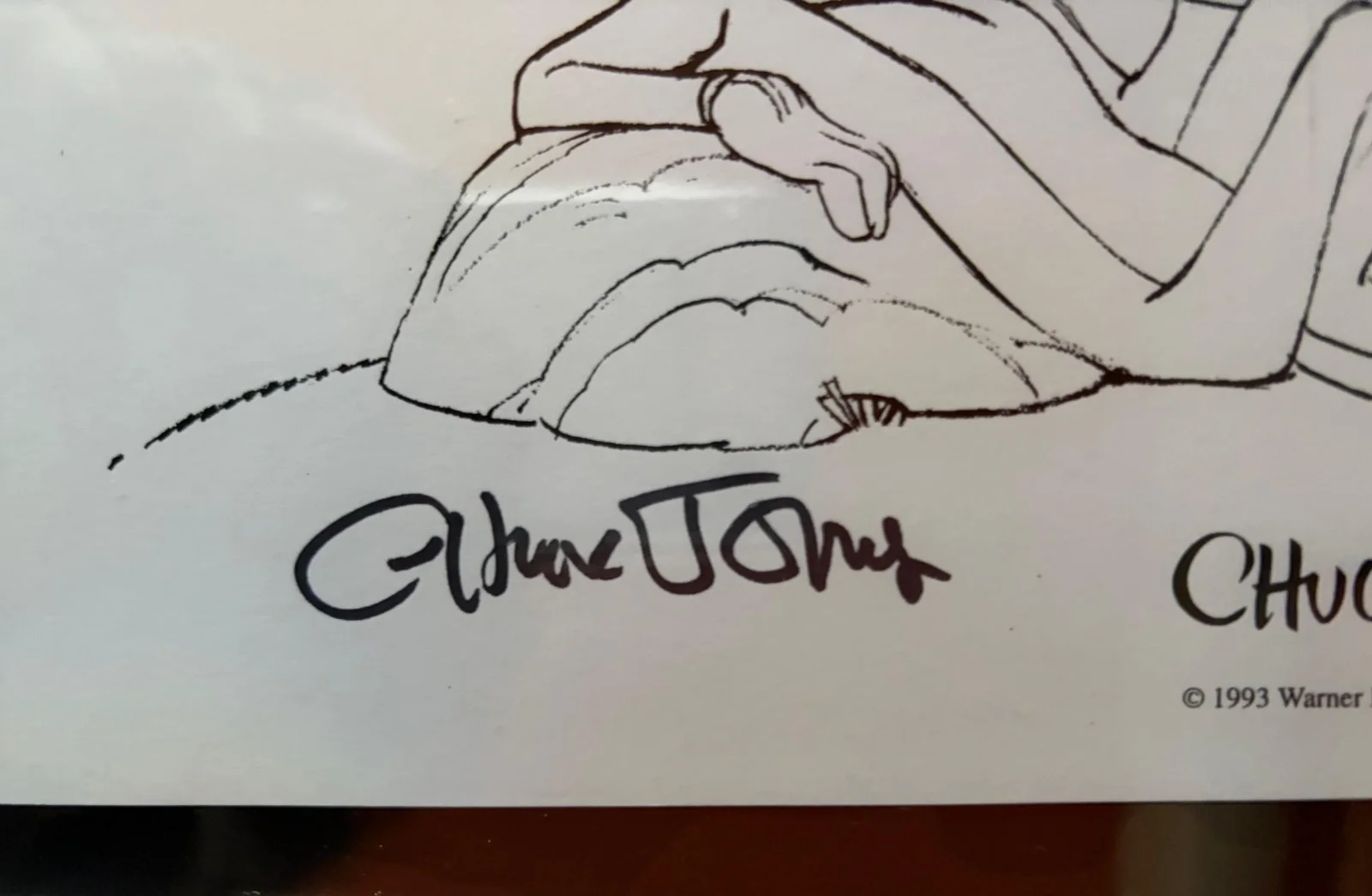 Chuck Jones — CHUCK JONES SIGNED PRINT PSA ENCAPSULATED THE BUGS BUNNY ROAD RUNNER MOVIE RARE, image 2