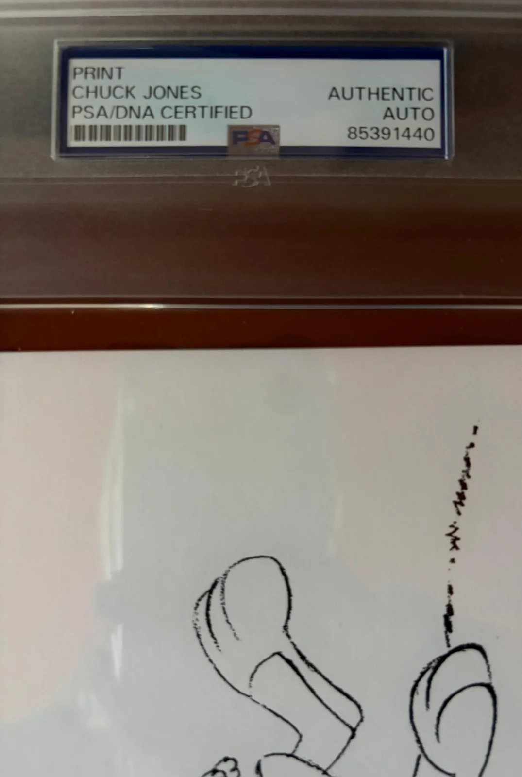 Chuck Jones — CHUCK JONES SIGNED PRINT PSA ENCAPSULATED THE BUGS BUNNY ROAD RUNNER MOVIE RARE, image 4