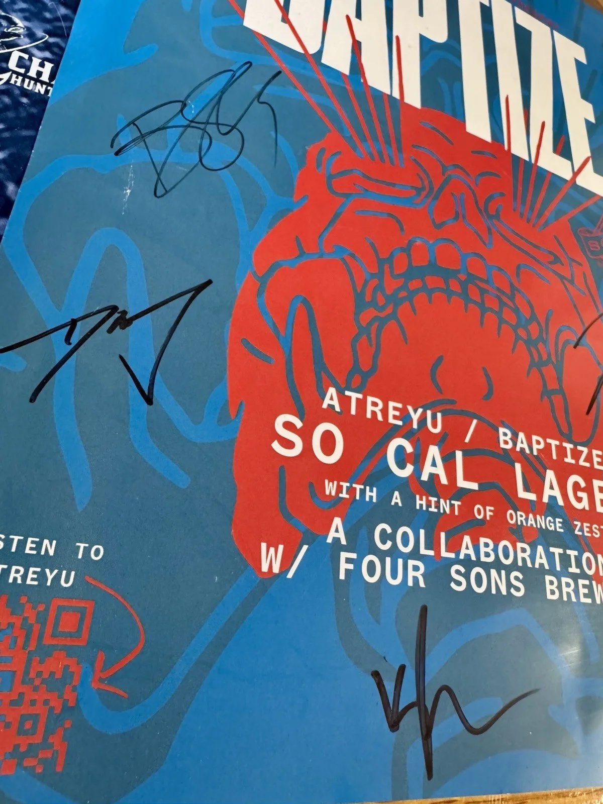 Atreyu signed autographed Tour Poster 16 x 12 Baptize Tour Band, image 2
