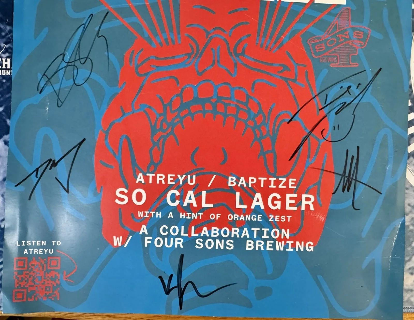 Atreyu signed autographed Tour Poster 16 x 12 Baptize Tour Band, image 3
