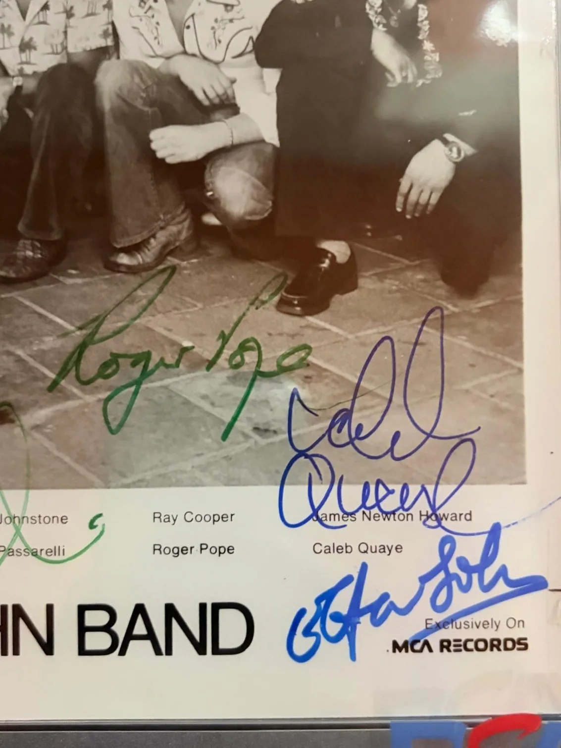 ELTON JOHN, COOPER, NEWTON, JOHNSTONE, PASSARELLI, POPE, QUAYE — THE ELTON JOHN BAND SIGNED AUTOGRAPHED 8X10 PHOTO ENCAPSULATED ROCKETMAN PSA COA, изображение 4