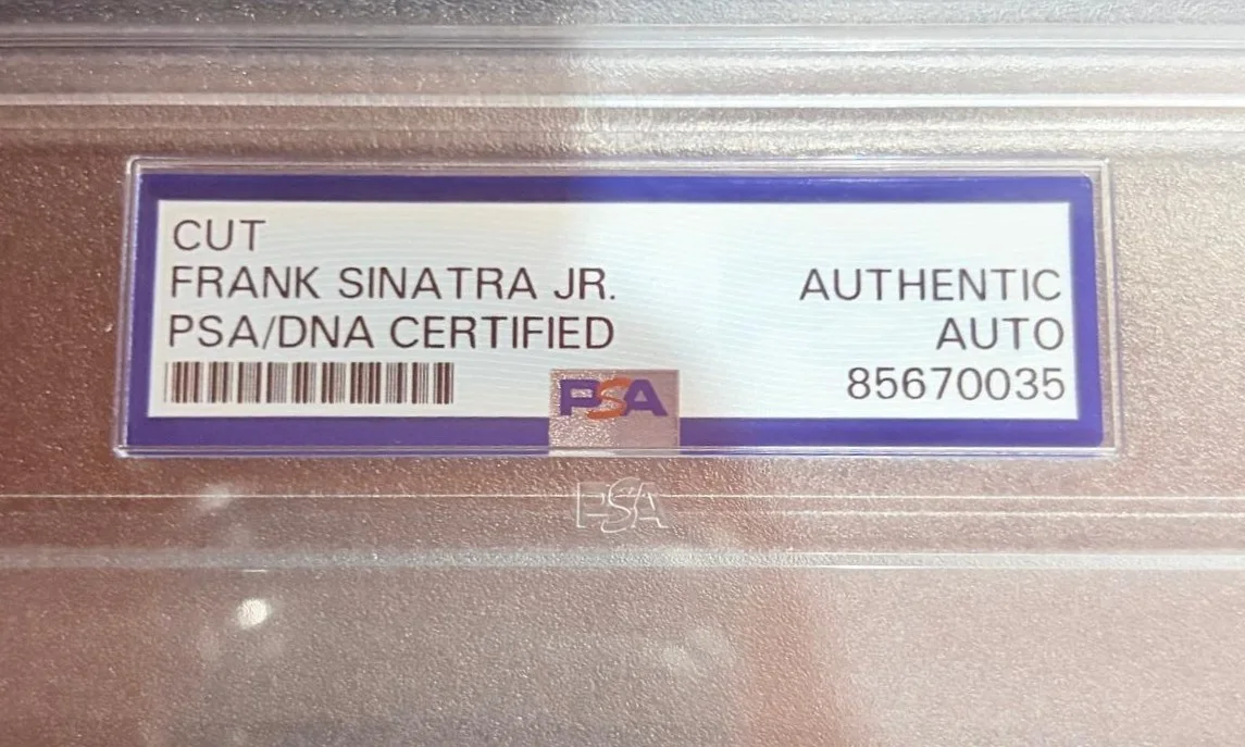 FRANK SINATRA Jr — FRANK SINATRA JR SIGNED AUTOGRAPHED CUT ENCAPSULATED AS I REMEMBER IT PSA COA, image 3