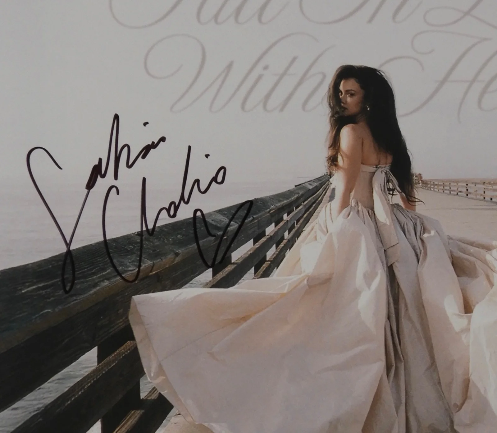 Sabrina Claudio JSA Signed Autograph Album Record LP Vinyl Fall In Love With Her, image 2