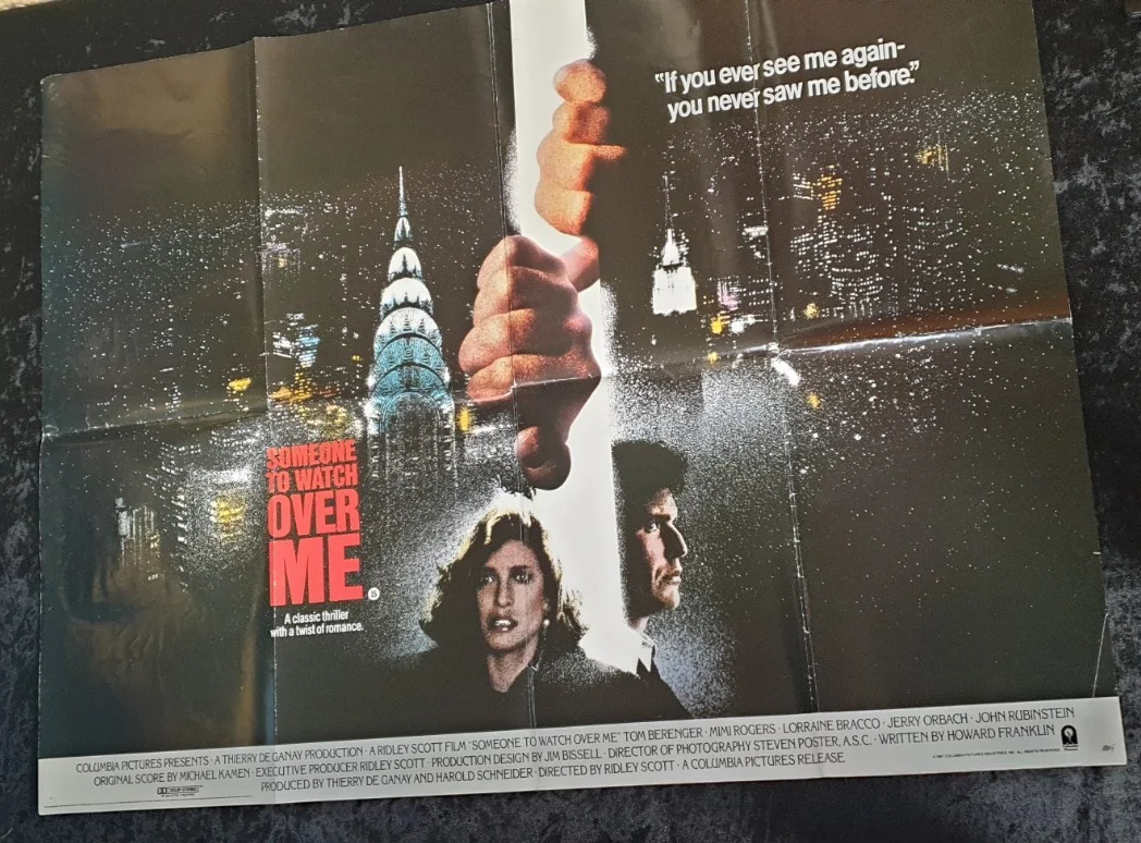 SOMEONE TO WATCH OVER ME 40x30" ORIGINAL MOVIE POSTER – FOLDED, GOOD CONDITION, изображение 5