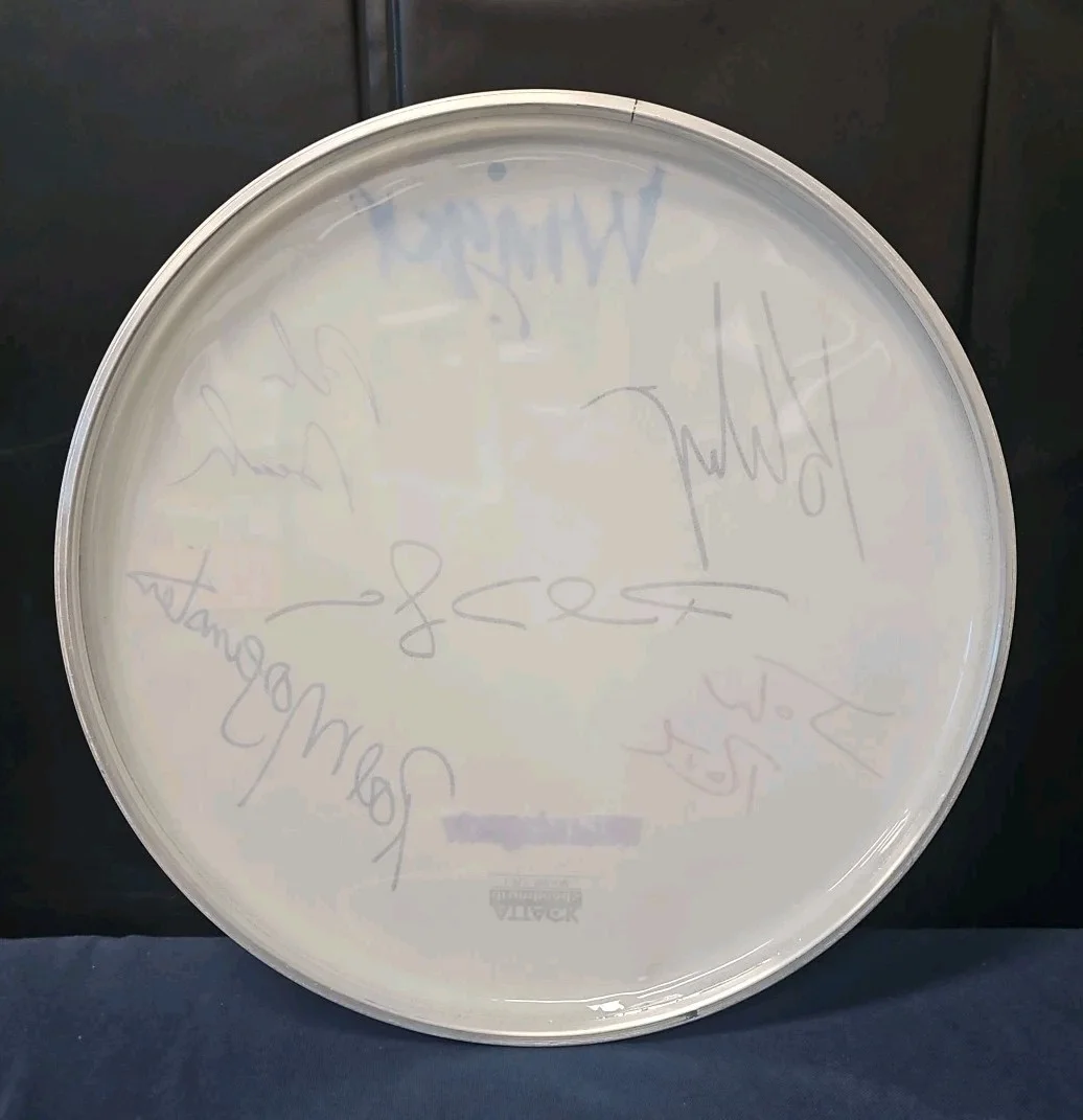Winger - Meet N Greet Signed 15" Attack Drumhead Autographed By all 5 Members🔥, изображение 2