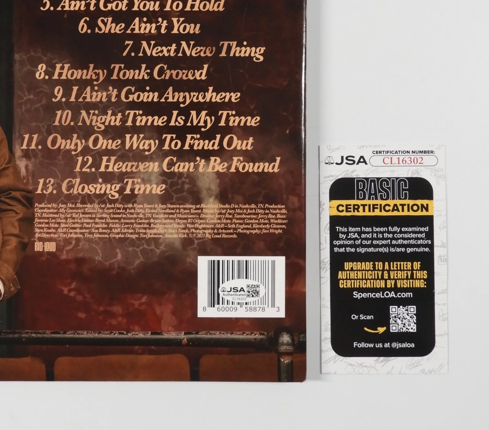 Jake Worthington JSA Signed Autograph Album Record Vinyl, image 3