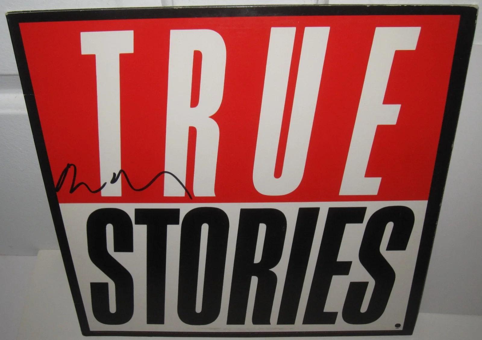 DAVID BYRNE SIGNED TALKING HEADS TRUE STORIES ALBUM VINYL ROCK AUTOGRAPH JSA COA, image 2