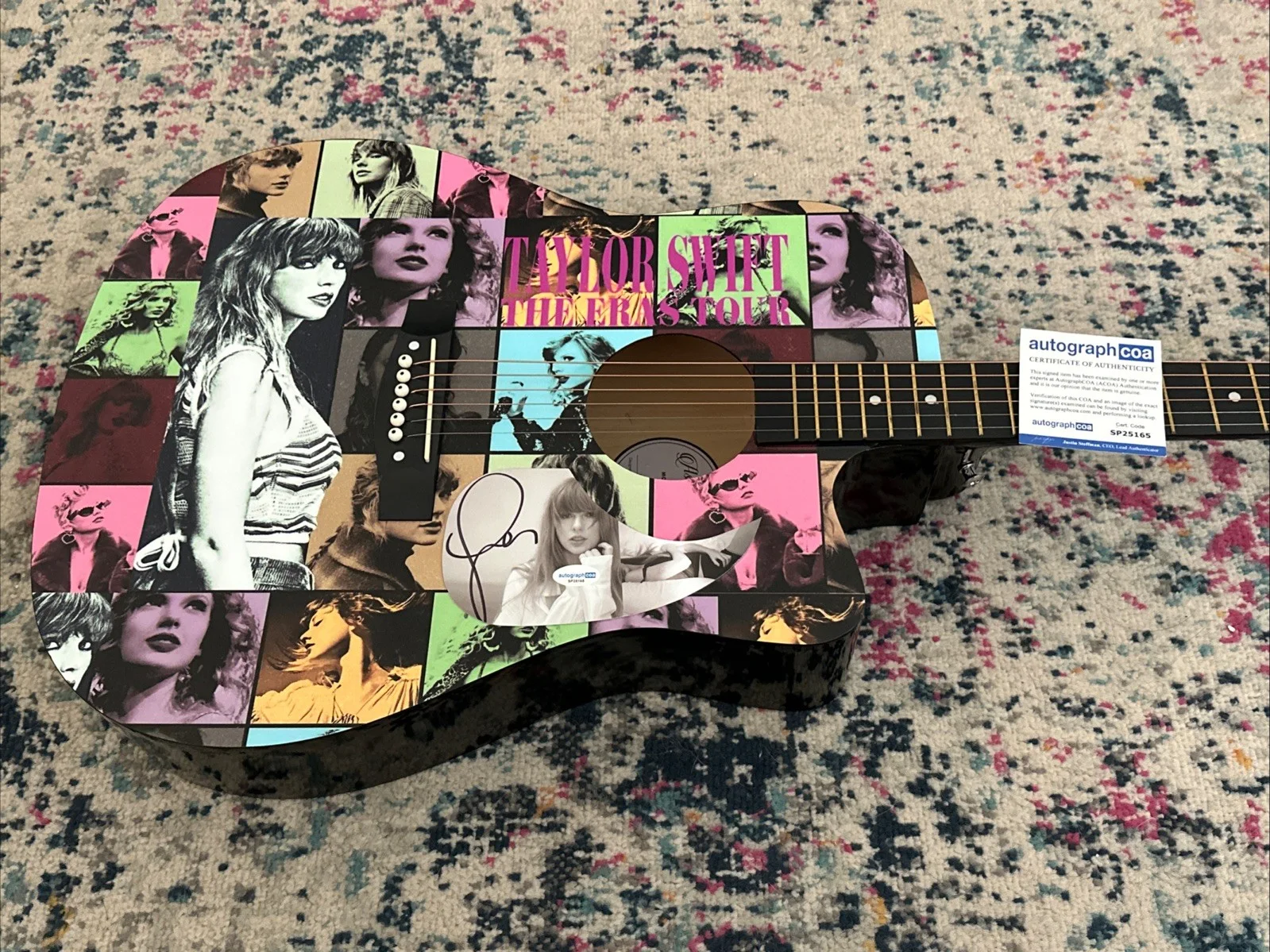 🚨TAYLOR SWIFT Signed CUSTOM FULL SIZE Acoustic Guitar Country ACOA FAST SHIP, изображение 4