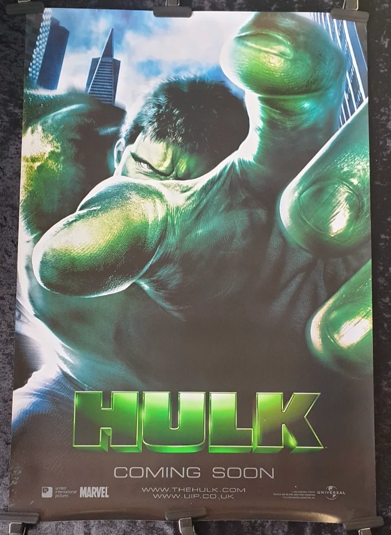 THE HULK (2003) UK TEASER POSTER – ORIGINAL – ROLLED / MINT 101x68.5 cm, изображение 2