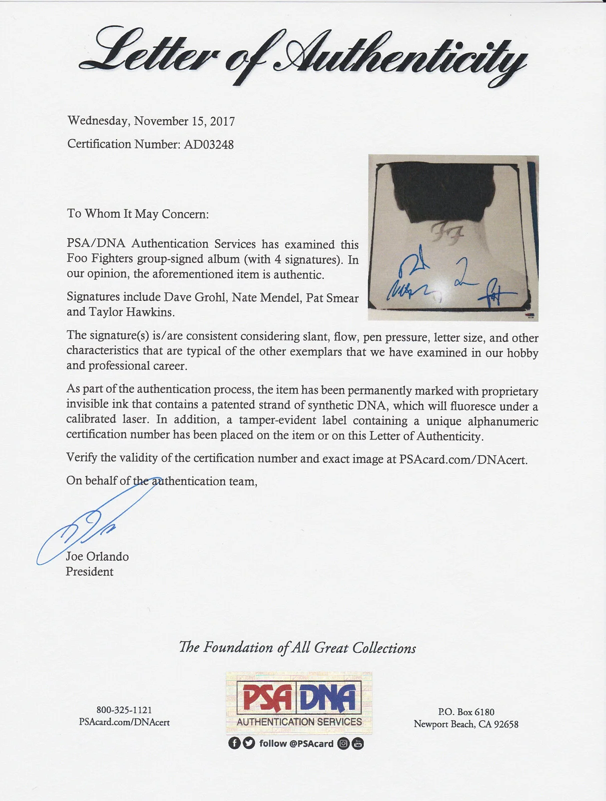 Foo Fighters — Foo Fighters Signed There Is Nothing Left To Lose Vinyl Record Album PSA/DNA COA, изображение 3
