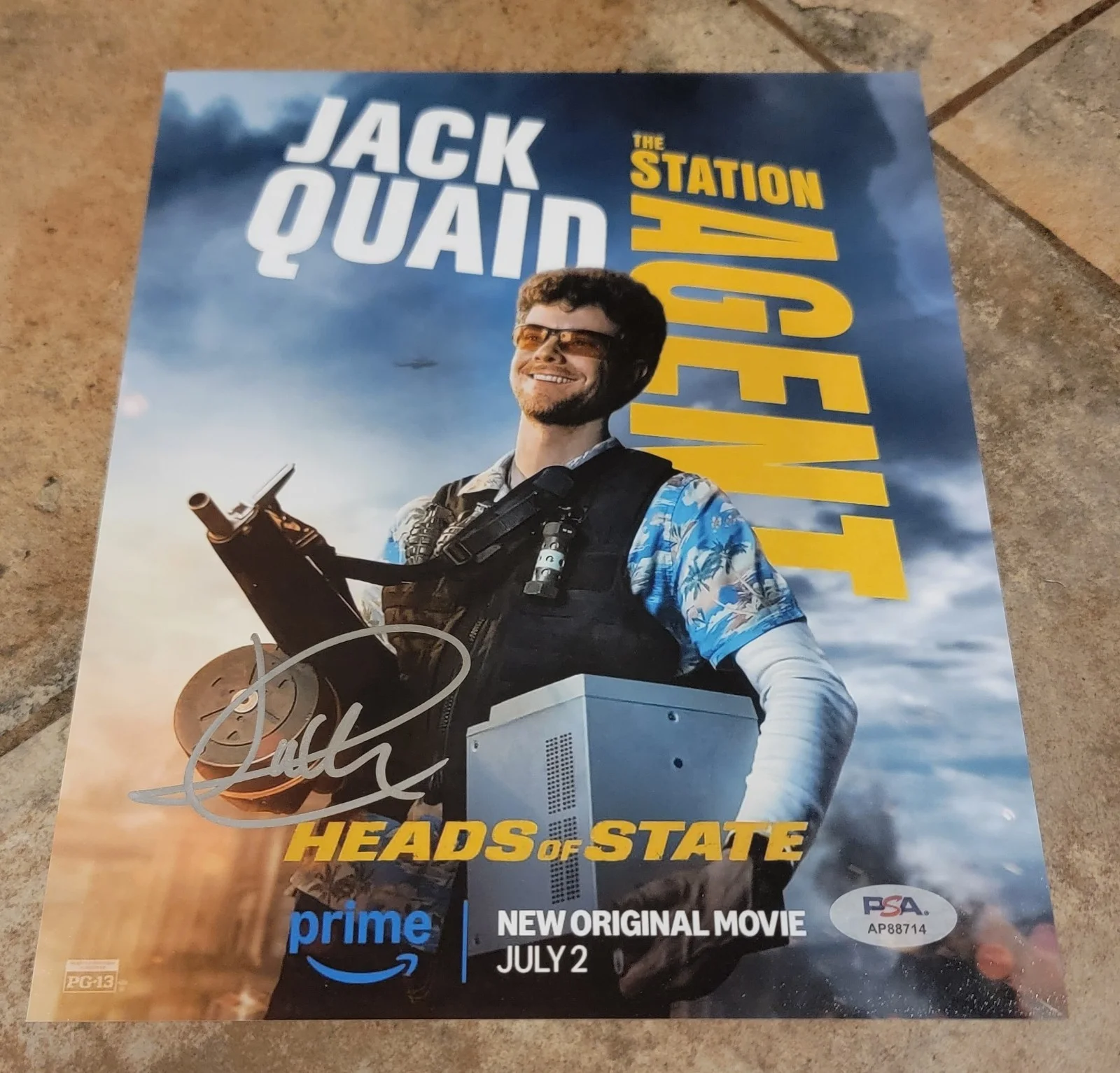 Jack Quaid — Jack Quaid signed 8x10 photo autograph PSA DNA Heads of State
