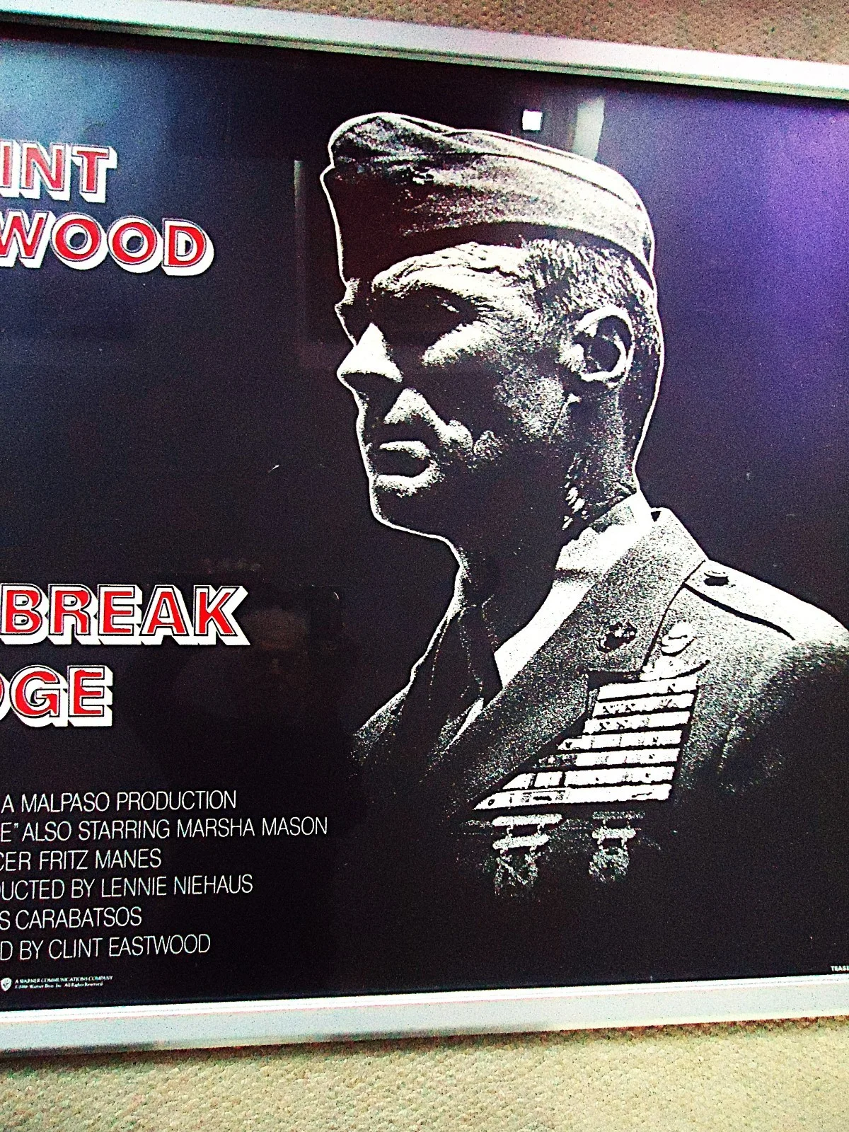 HEARTBREAK RIDGE MOVIE FILM POSTER UK QUAD 1986 ORIGINAL CLINT EASTWOOD 30x40INS, изображение 5
