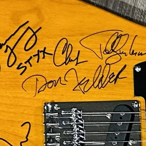 EAGLES SIGNED GUITAR DON FELDER SIGNED GUITAR STYX SIGNED GUITAR 38 SPECIAL BAND, изображение 3