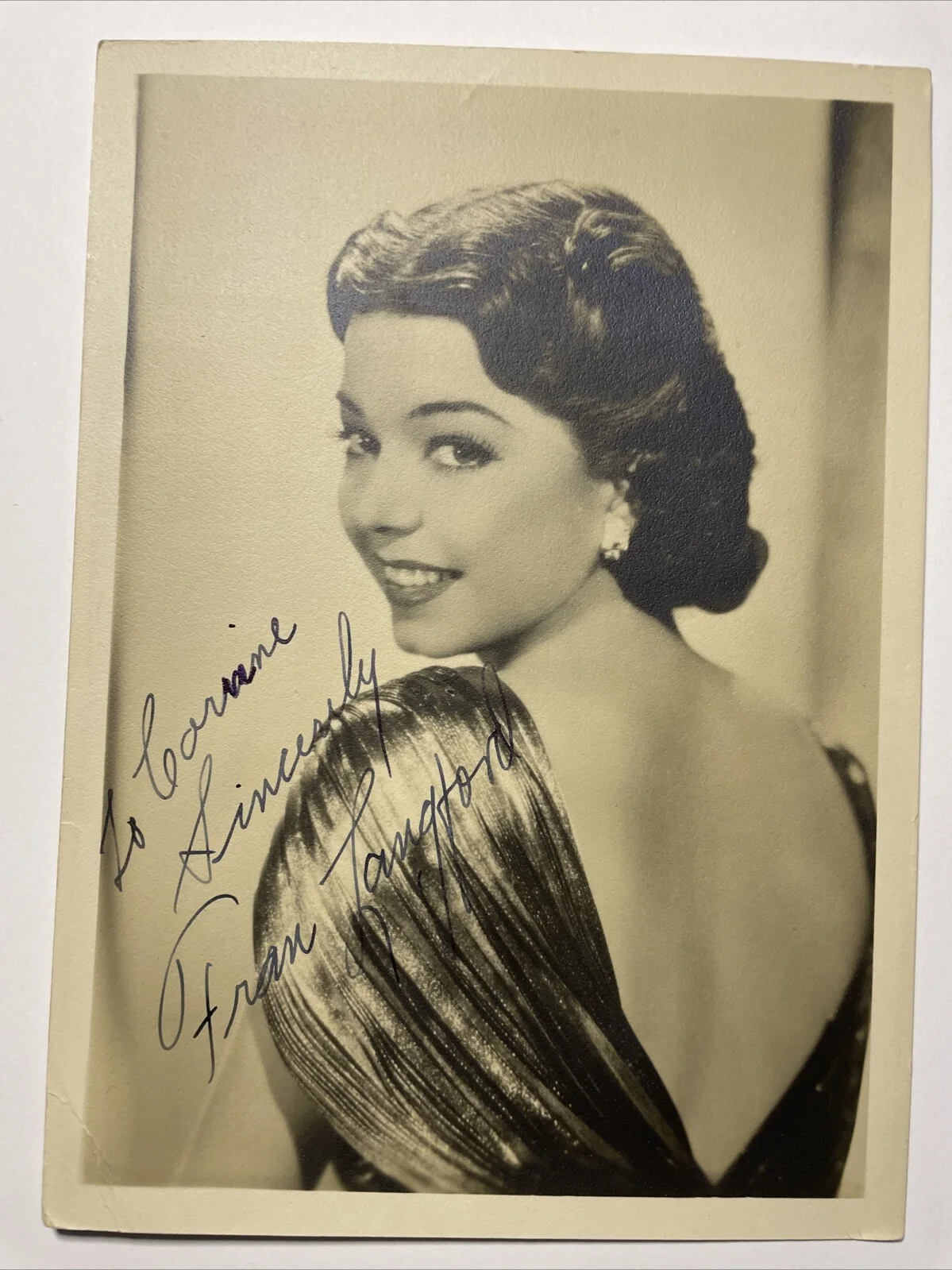 Frances Langford — FRANCES LANGFORD AUTOGRAPH Photograph Picture COA signed Classic Movies FRAN MT, изображение 2