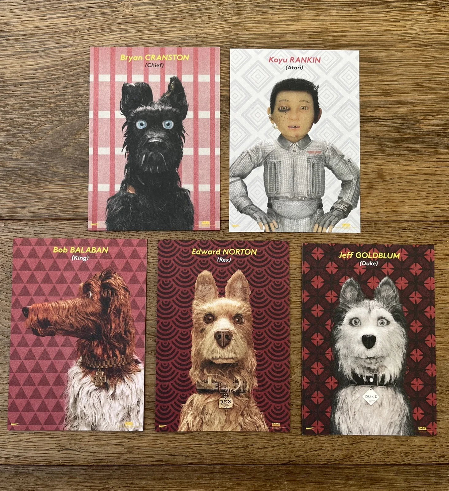 Isle of Dogs (2018) Wes Anderson, Set of 5 Promotional Lobby Cards Postcards, изображение 2