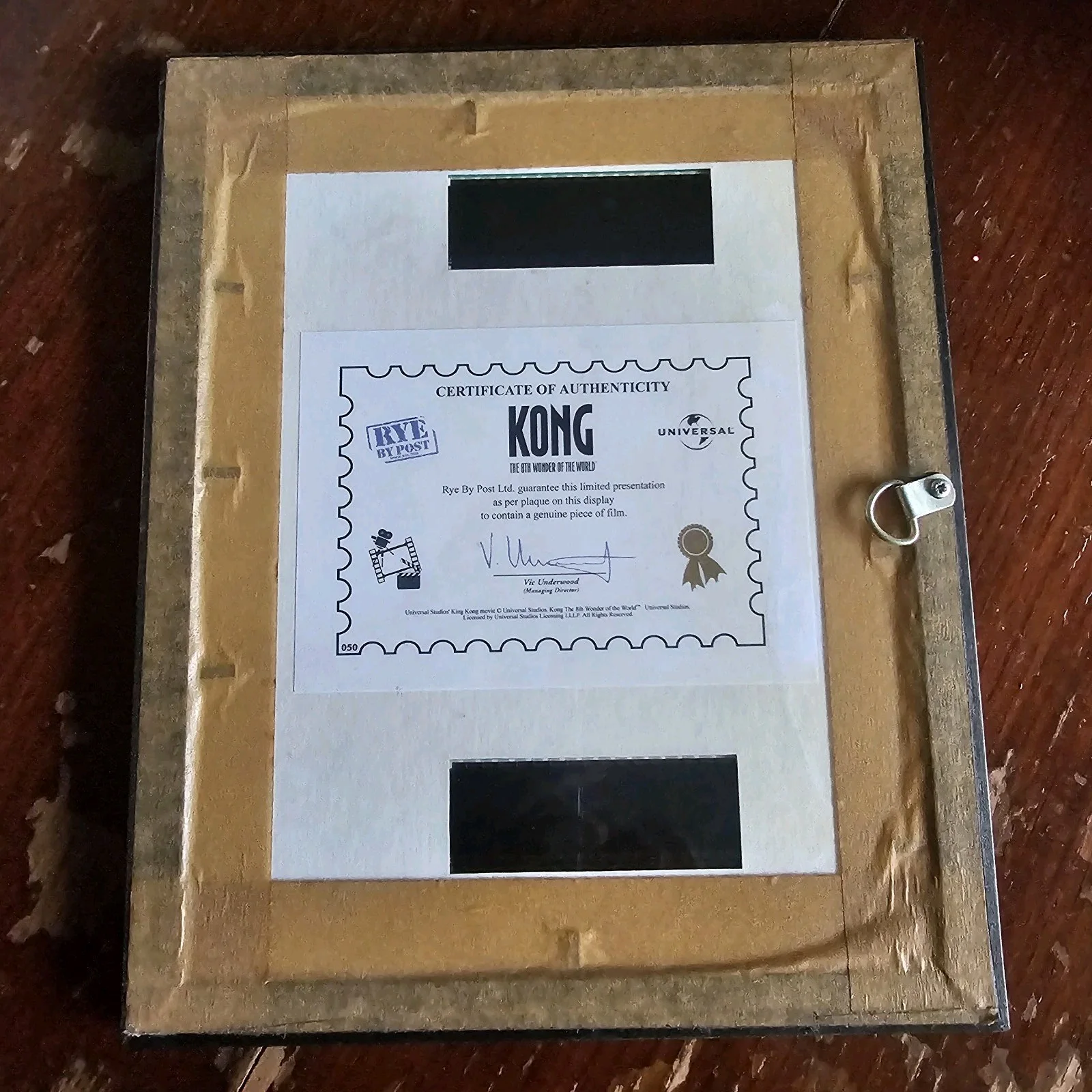 King Kong Limited Edition Framed Movie Filmcell Certificate Of Authenticity, изображение 3