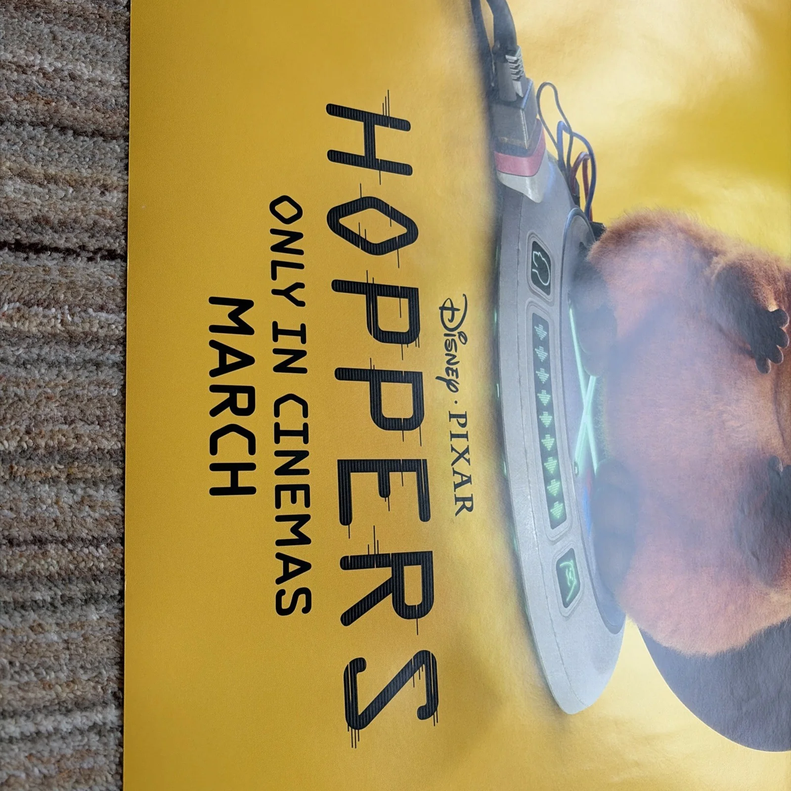Hoppers Advance Quad Poster Disney Pixar Double sided movie poster, image 2