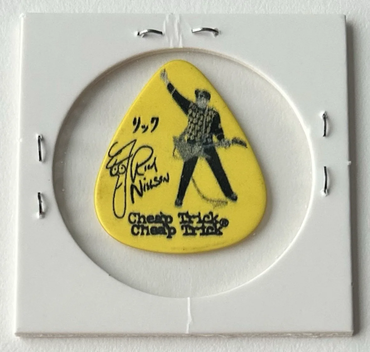 Cheap Trick - Rick Nielsen Tour Guitar Pick - We're All Alright - Yellow, изображение 2