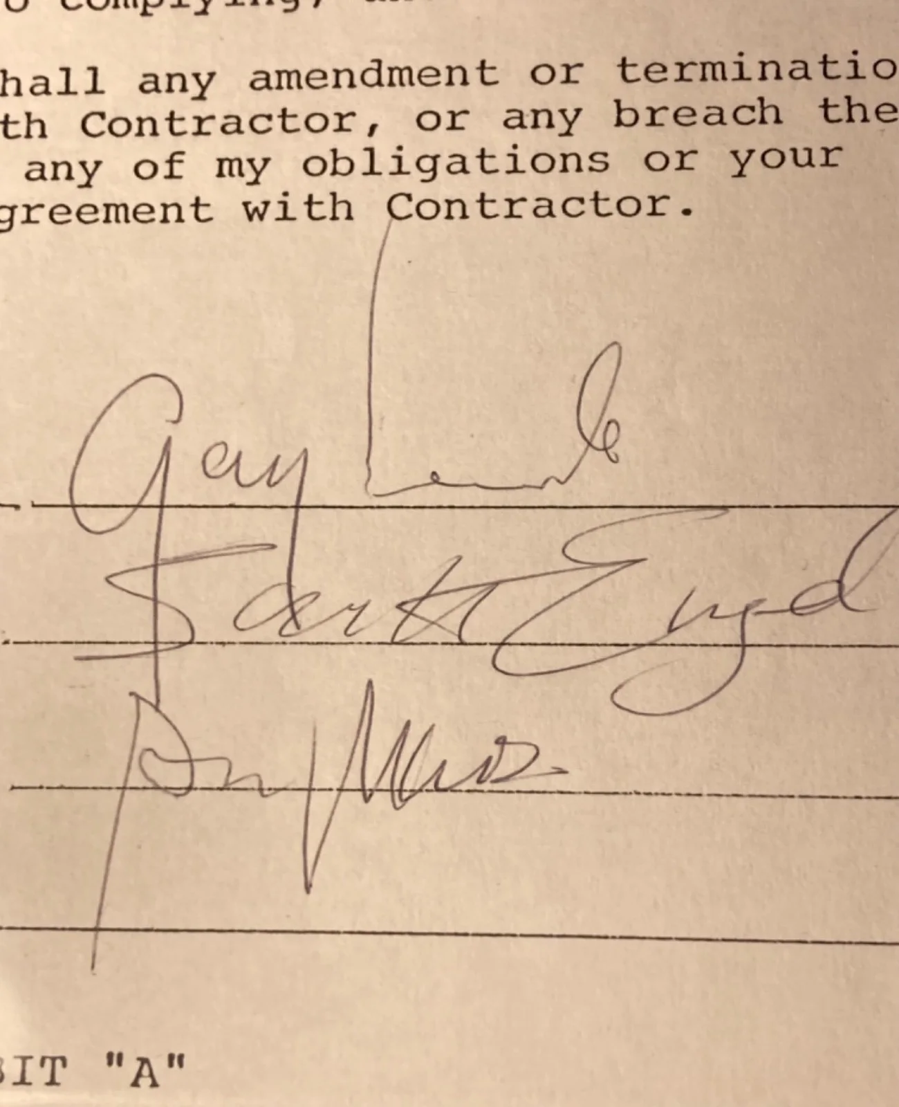 ALL 3! Hand SIGNED The Walker Brothers 1967 TV Performance Contract -Real Names!, изображение 5