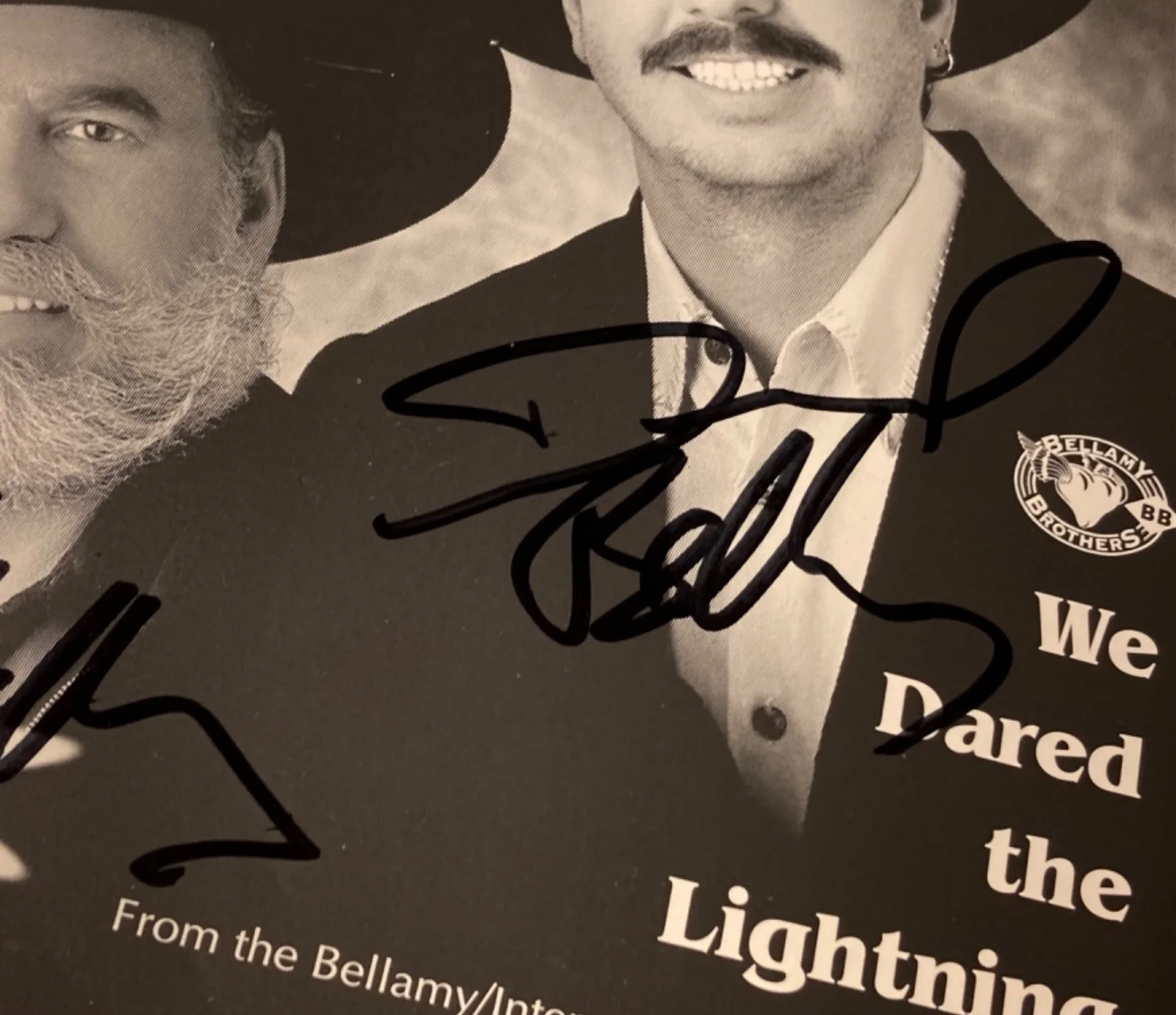 2x Hand SIGNED Bellamy Brothers CD Case Insert (1) We Dared The Lightning, image 4