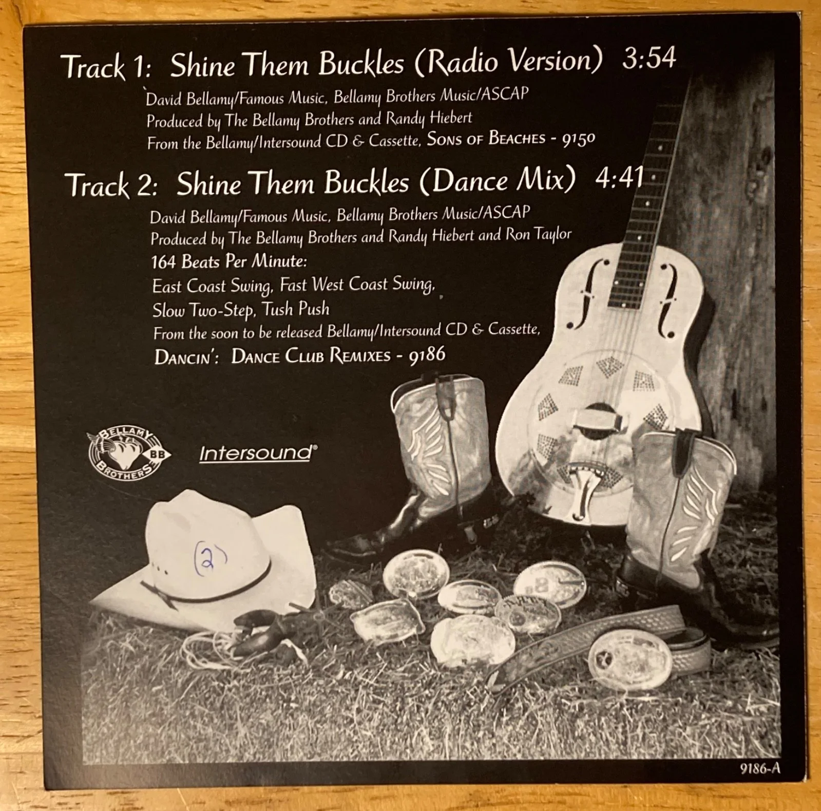 2x Hand SIGNED Bellamy Brothers CD Case Insert (2) Shine Them Buckles, image 3