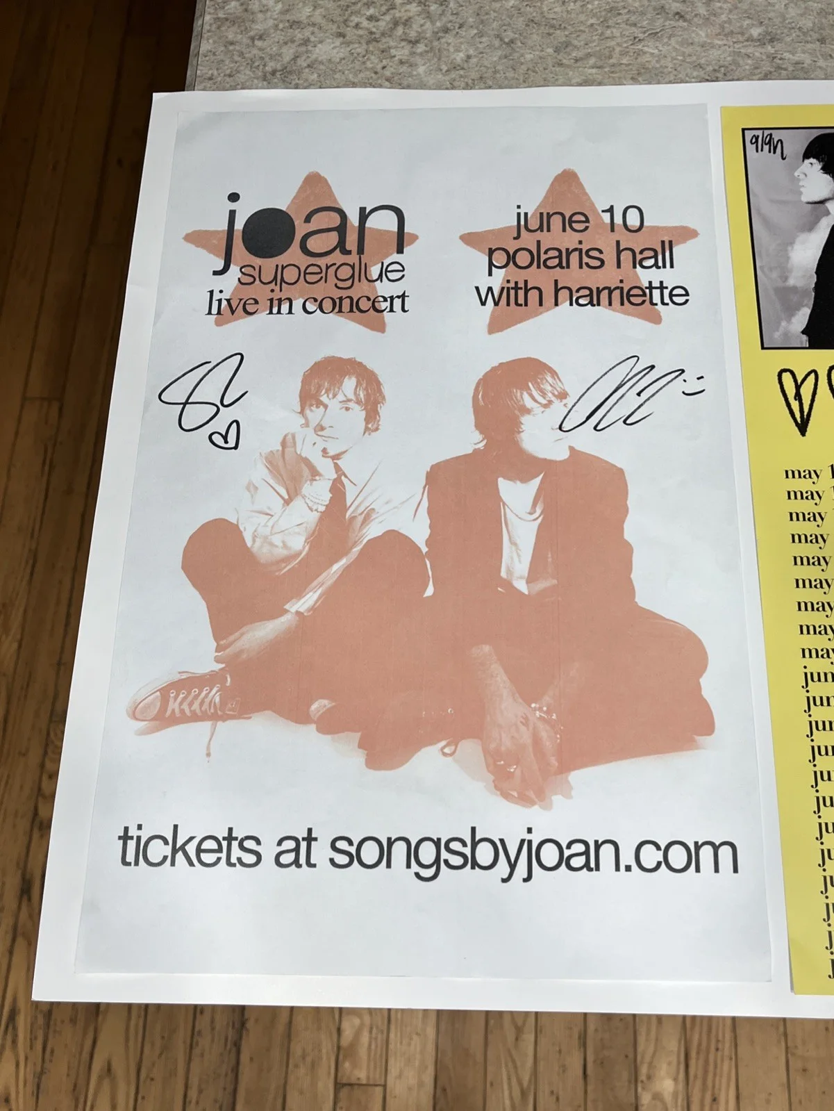 Joan Superglue’ Signed Poster Set of 2 Limited Edition Portland Oregon Show, изображение 2