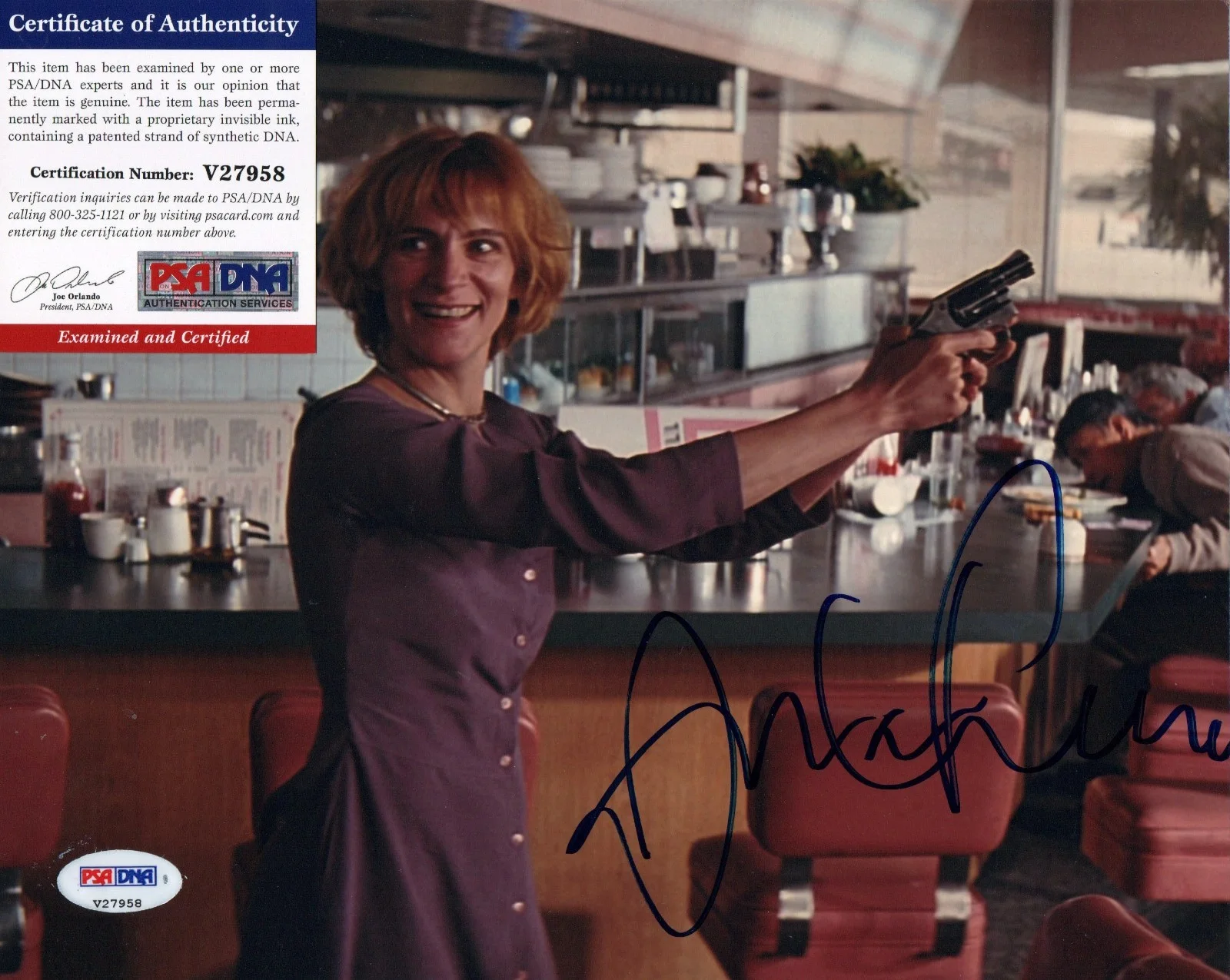 Amanda Plummer — Amanda Plummer Signed 8x10 Photo Pulp Fiction Honey Bunny – PSA/DNA