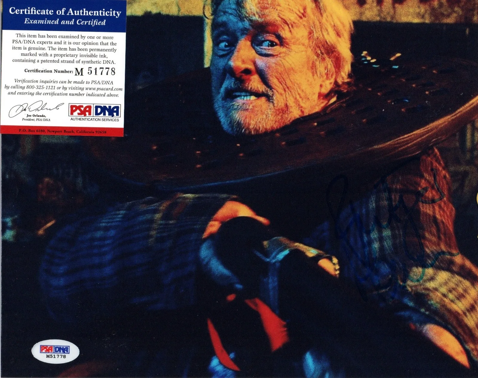 Rutger Hauer — Rutger Hauer Autographed 8x10 – Iconic Blade Runner Actor – PSA/DNA