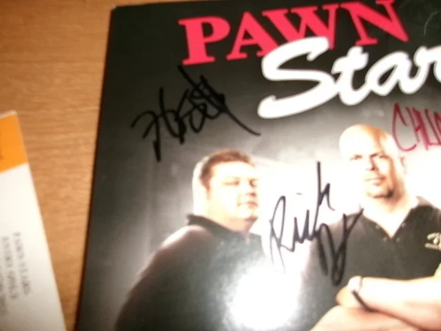 Pawn Stars History Channel signed 8x10 photo Rick, Chumlee, Corey casino show, изображение 3