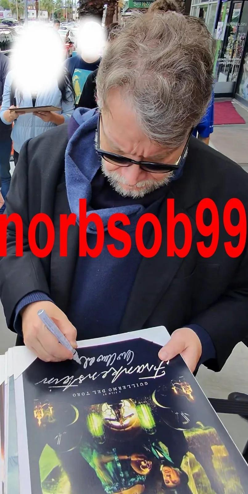 GUILLERMO DEL TORO SIGNED FRANKENSTEIN 12x18 PHOTO B w/EXACT PROOF AUTOGRAPH COA, изображение 3