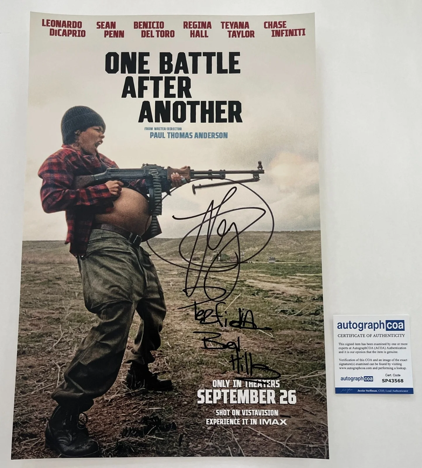 TEYANA TAYLOR SIGNED ONE BATTLE AFTER ANOTHER 12x18 PHOTO w/EXACT PROOF ACOA COA, image 2