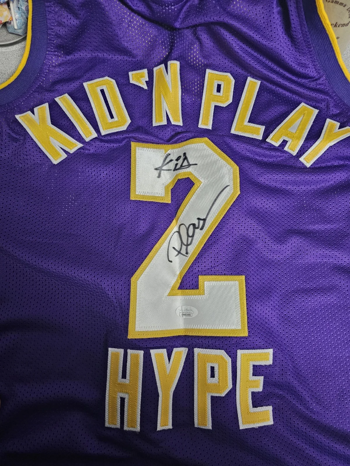 Kid n Play Signed Custom JERSEY 2 HYPE Christopher Reid & Martin JSA CERTIFIED, image 2