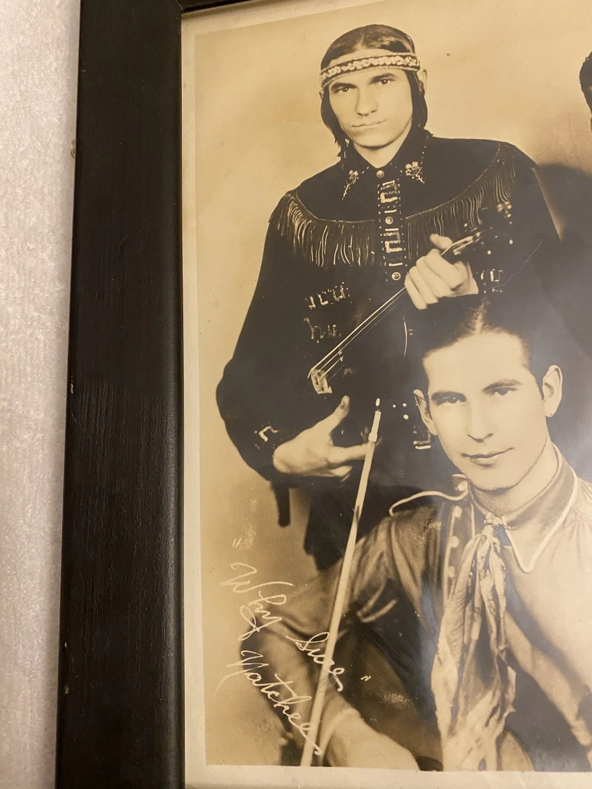 Rare Cowboy Copas Signed Photo With His Manager and His Band Partner 80 yearsago, изображение 4