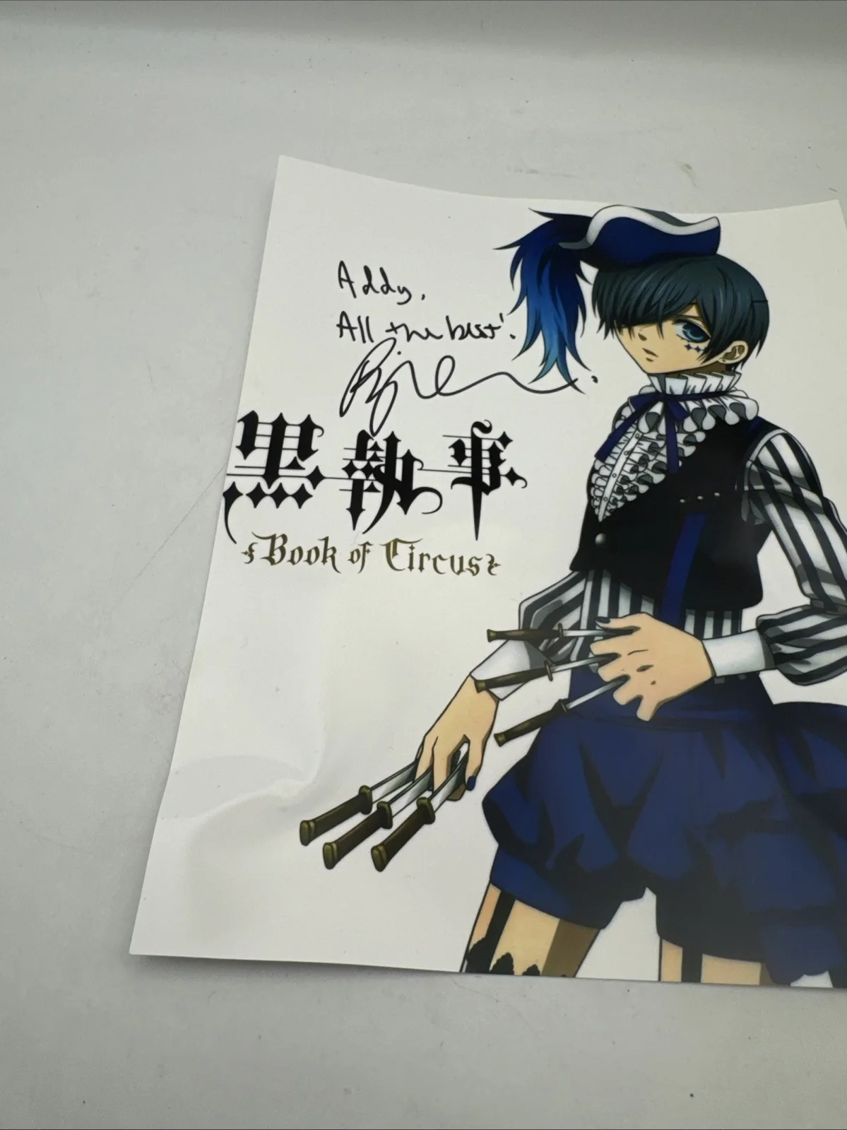 Brina Palencia Signed 8x10 Ciel Phantomhive Black Butler Book of Circus, изображение 2