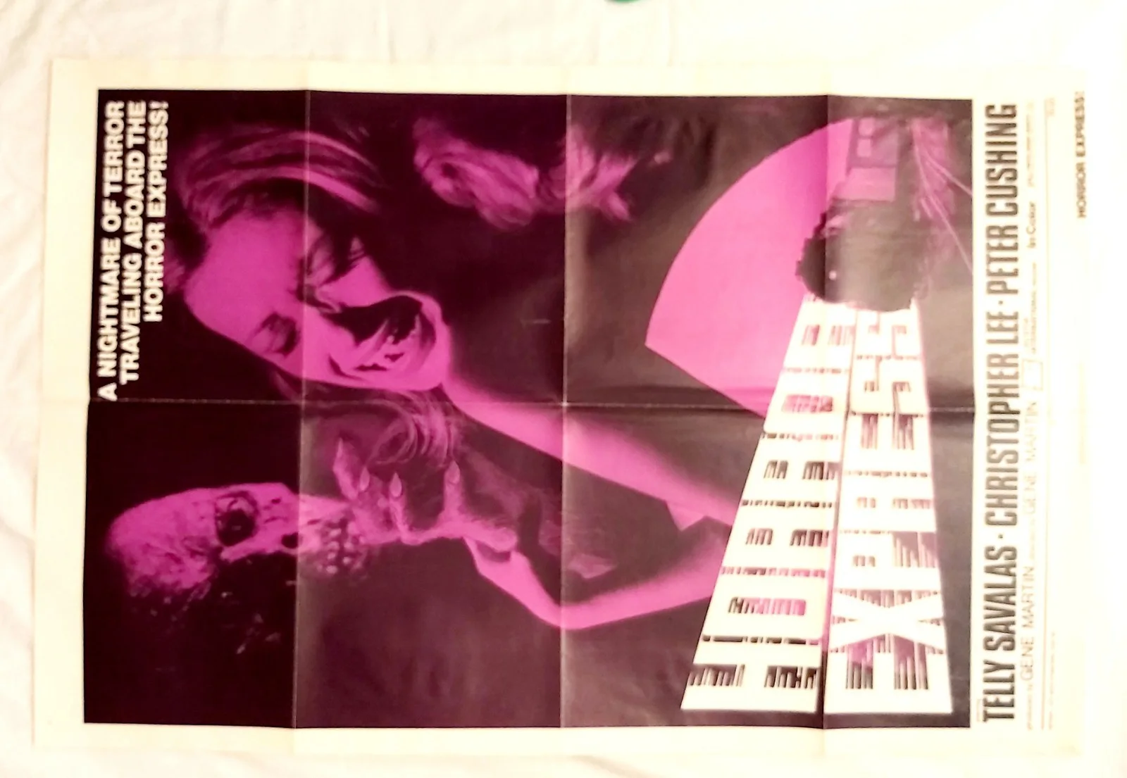 HORROR EXPRESS 1973 ORIGINAL USA POSTER 1 SHEET., image 2