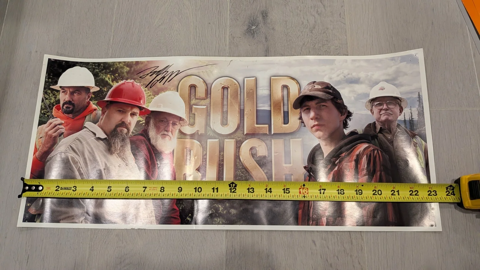 Jack Hoffman — Jack Hoffman signed "Gold Rush" Discovery TV Rare 23"x10" Poster Unauthenticated, image 3