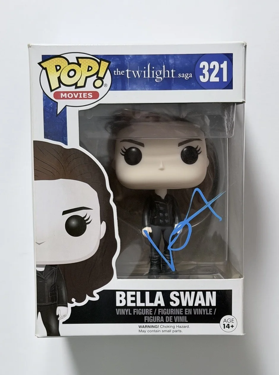 Kristen Stewart — Kristen Stewart signed Funko Pop PHOTO PROOF Bella Swan #321 The Twilight Saga