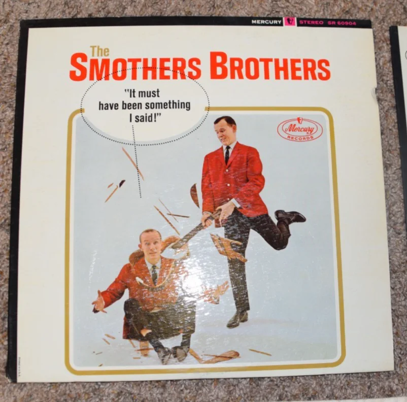 Smother Bros Tom — Vintage Smothers Brothers Autograph & 2 Albums Think Ethnic Something I Said, изображение 2