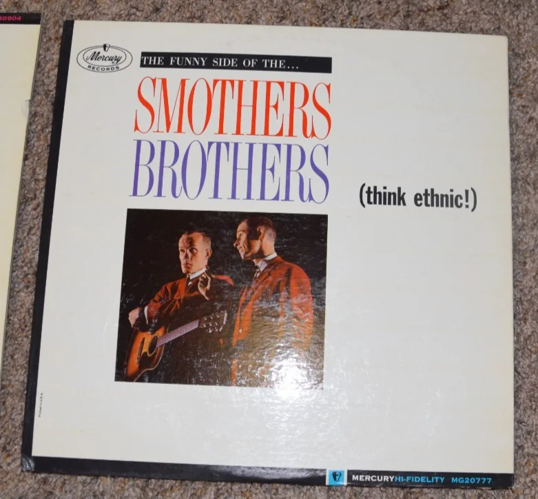 Smother Bros Tom — Vintage Smothers Brothers Autograph & 2 Albums Think Ethnic Something I Said, изображение 3